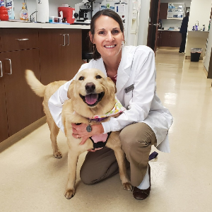 Doctor Hugging Dog